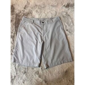 Adidas Golf Shorts ClimaLite Flat Front Performance Gray Mens Size‎ 36